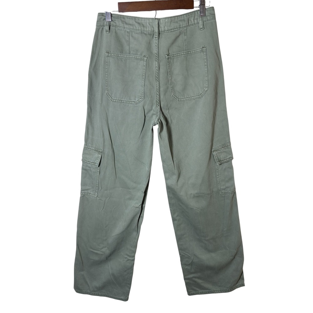 Vervet Blue Sage Green Cargo Pants 27 Womens Wide Leg Utility - Picture 2 of 11